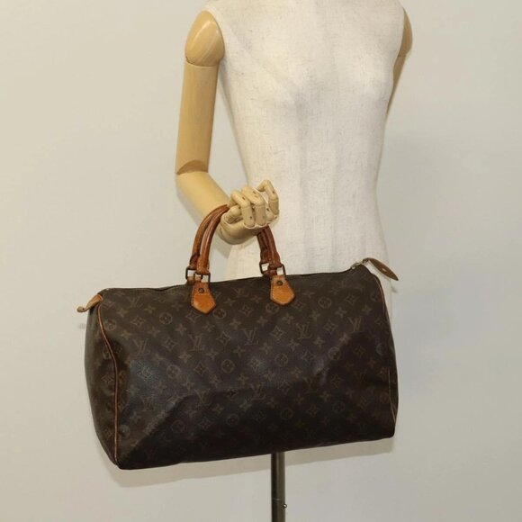 LOUIS VUITTON Monogram Speedy 40 Hand Bag LV Auth - Picture 14 of 16
